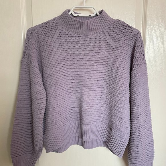 Hollister Lavender Chenille Mockneck Sweater - Picture 2 of 5